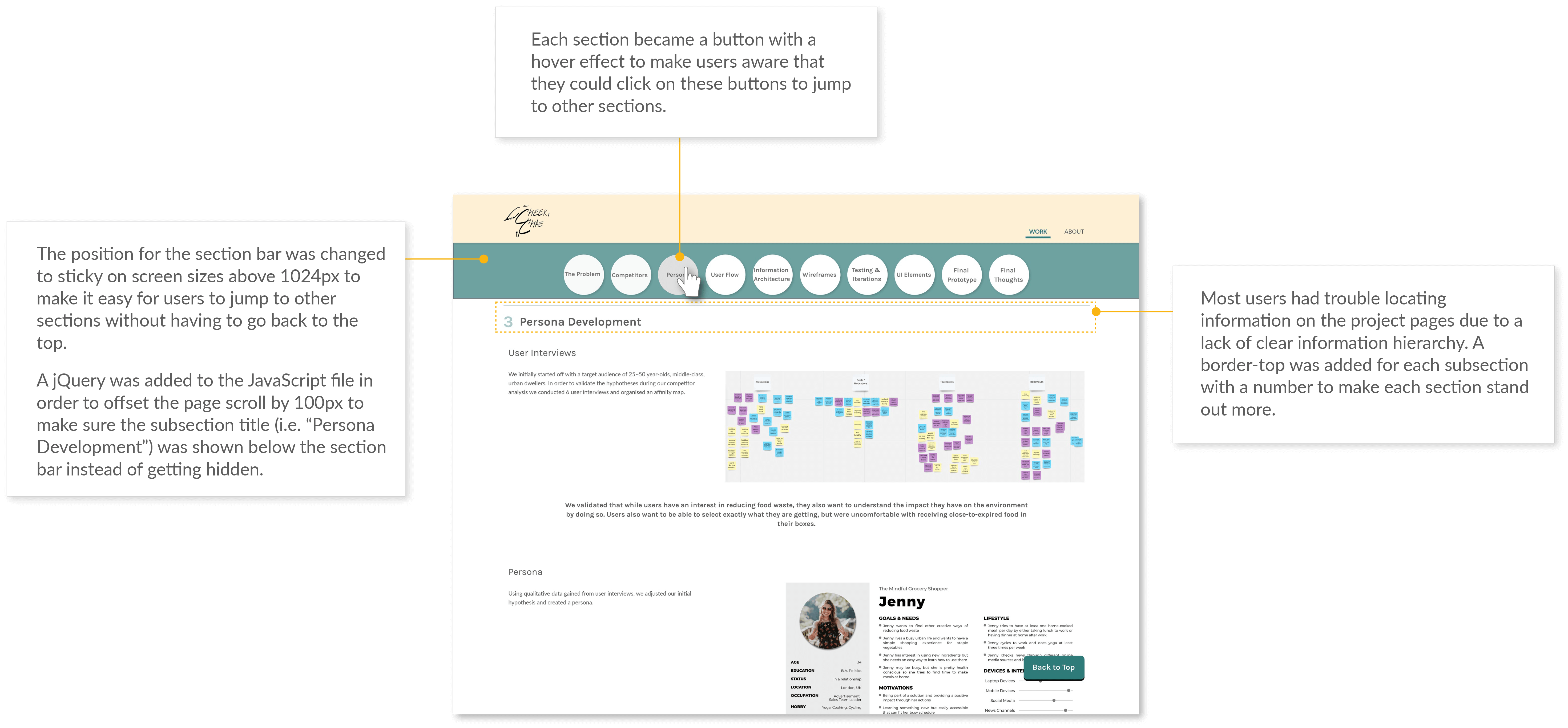 project page iterations